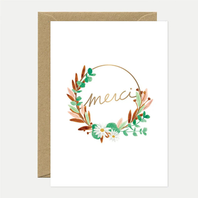 Merci couronne - Carte de remerciement