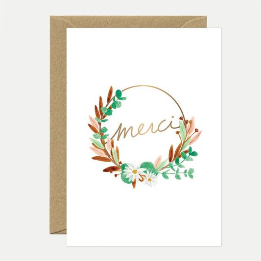 Merci couronne - Carte de remerciement