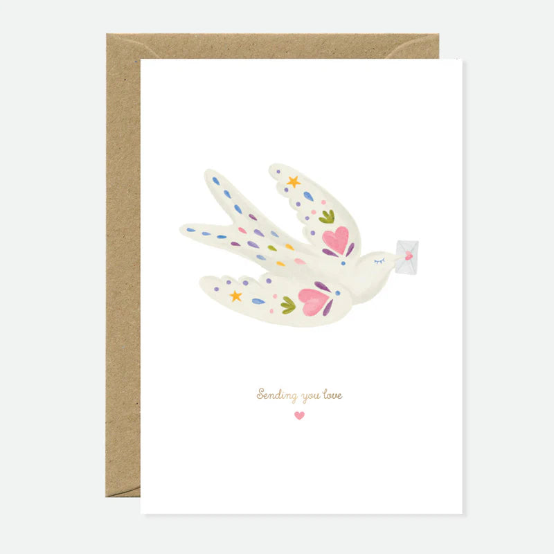 Sending love bird - Carte de voeux