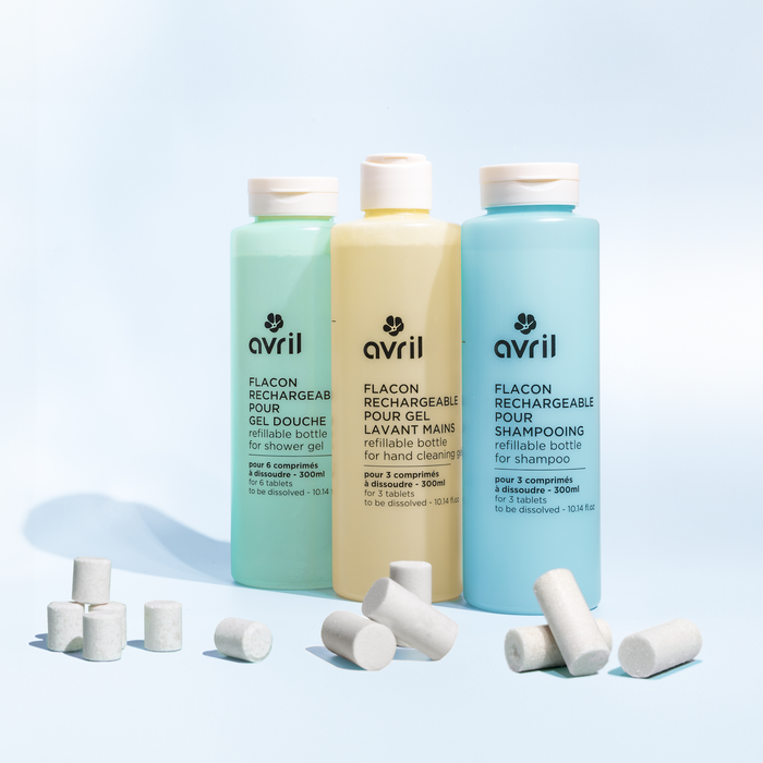 Flacon rechargeable pour gel douche