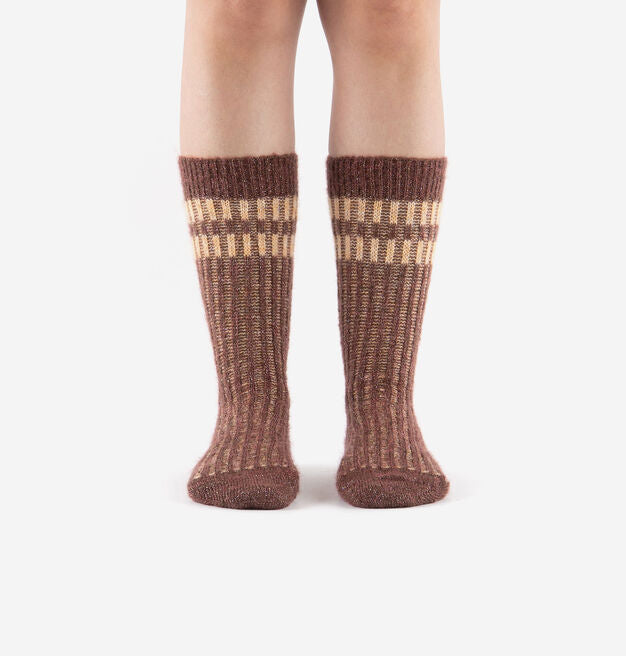 Chaussette en mohair brillant