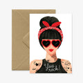 Hipster girl - Carte de voeux
